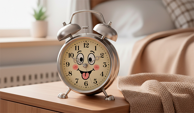 Будильник с забавной надписью