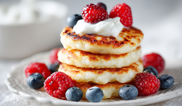 Пышные оладьи на молоке