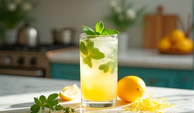 Лимонад с сахарным сиропом