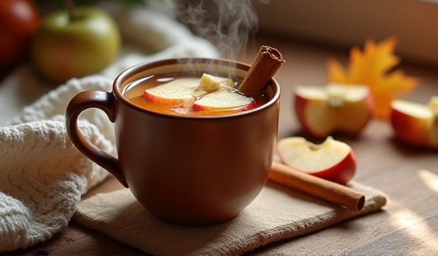 Гречишный чай с яблоком и корицей