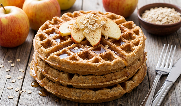 Яблочно-овсяные вафли
