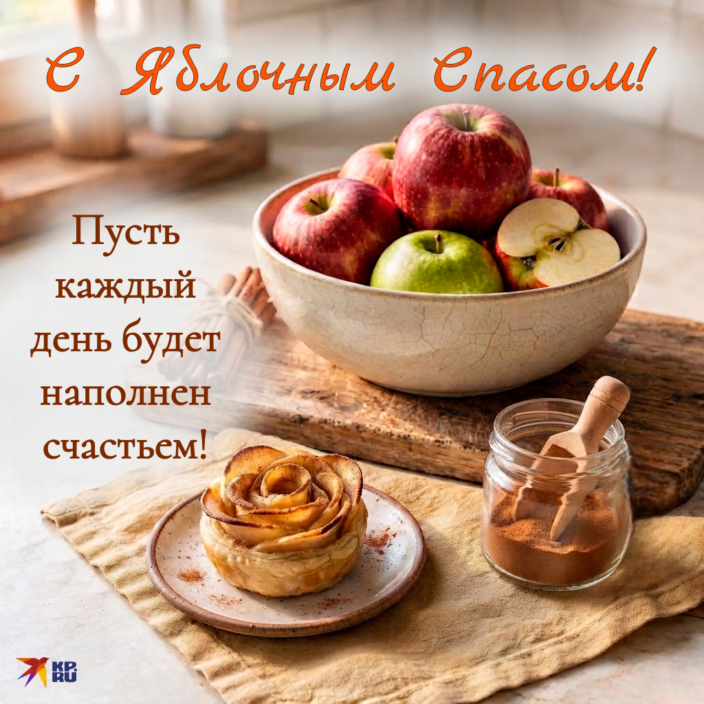 Красивые картинки с поздравлениями для родных и друзей на Яблочный Спас