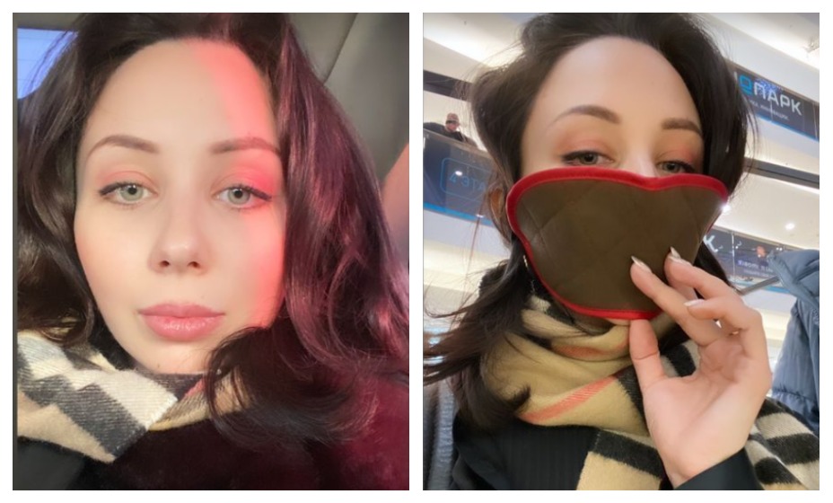Туктамышева надела маску для сна, вместо медицинской.
Фото: Instagram Елизаветы Туктамышевой