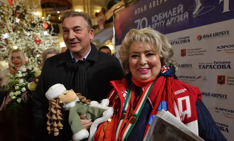 Татьяна Тарасова вместе с Владиславом Третьяком на праздновании 70-летнего юбилея. Фото: Global Look Press