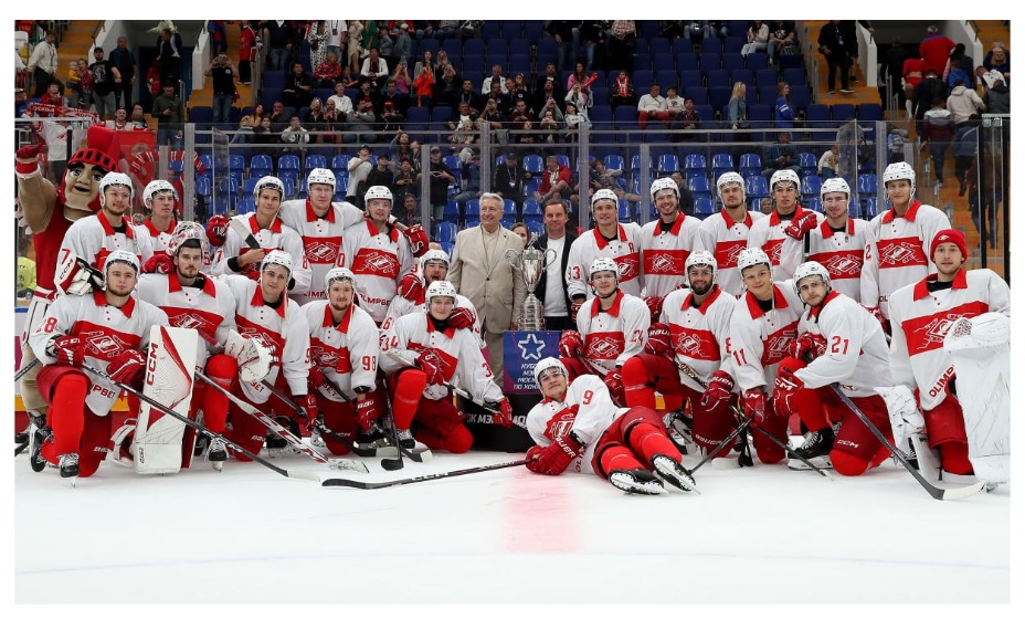 Хоккеисты «Спартака» - обладатели Кубка мэра Москвы-2023. Фото: соцсети КХЛ
