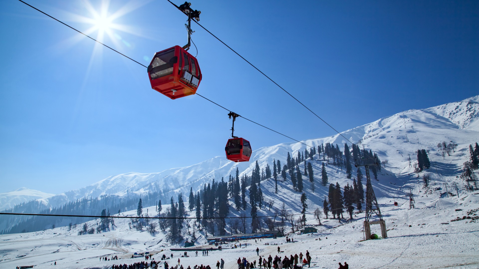 Канатная дорога Гандола в Гулмарге.